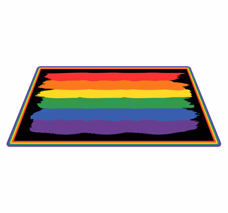 Alfombra vinílica rayas franjitas de matices del arco iris - TenVinilo