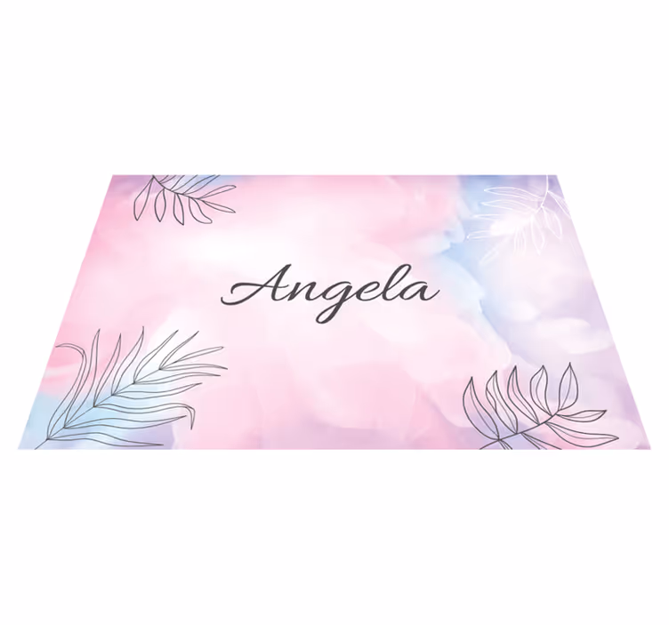Alfombra vinílica personalizable Acuarela rosa claro vintage - TenVinilo