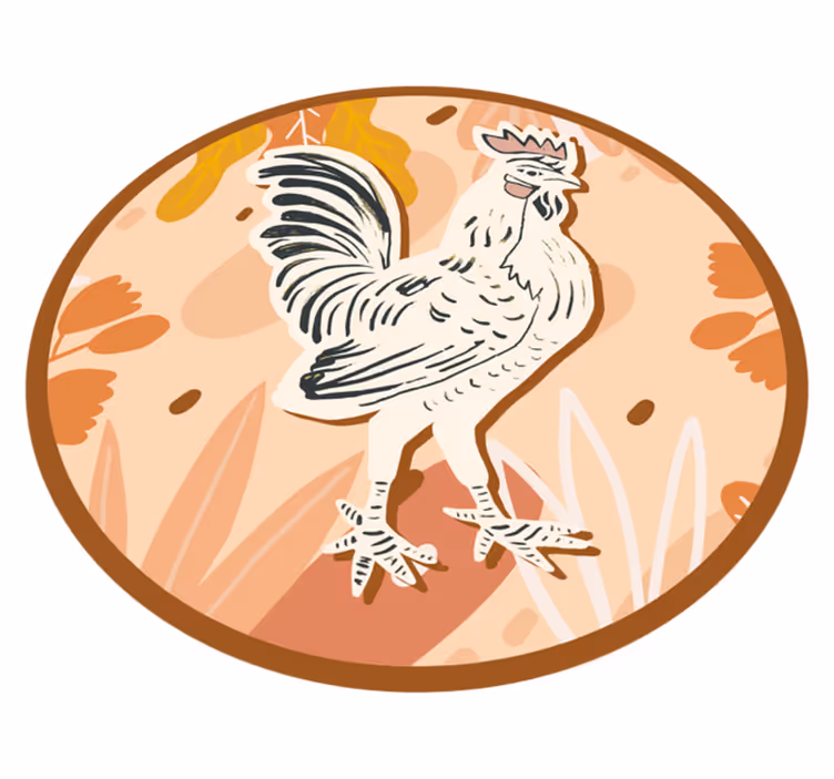 Aflombra vinílica animales gallo encantador - TenVinilo