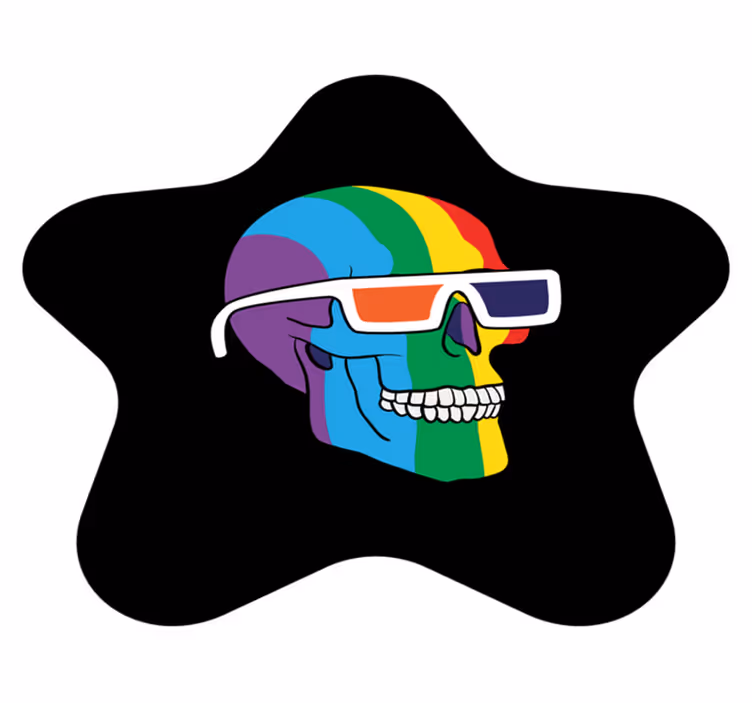 Alfombra vinílica salón Calavera de color lgbt - TenVinilo