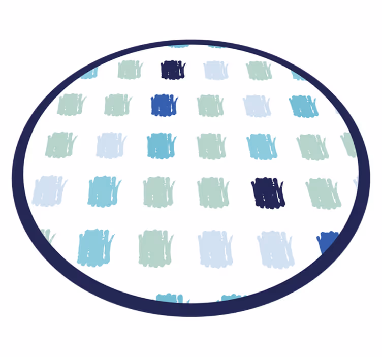 Alfombra vinílica minimalista pinceladas de pintura azul - TenVinilo