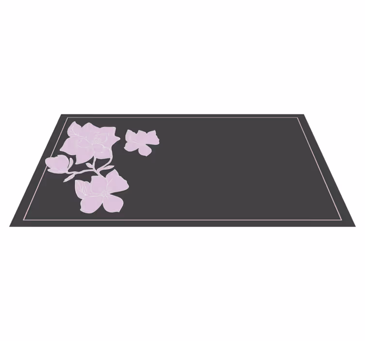 Alfombra vinílica flores arreglo rosa - TenVinilo