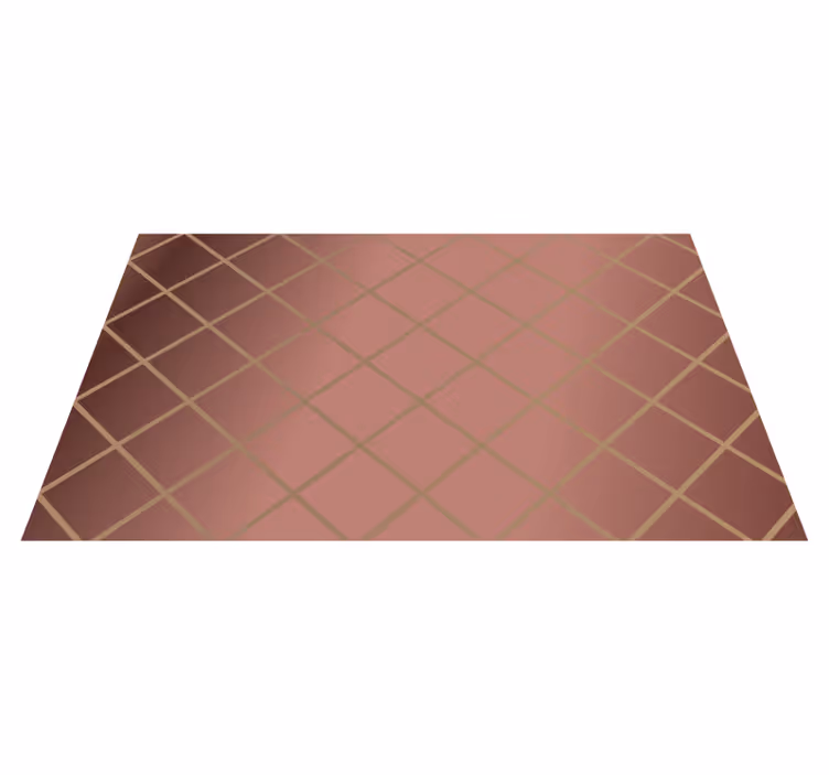 Alfombra exterior vinilo Rosa con diamantes dorados - TenVinilo