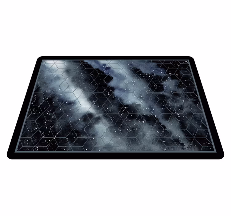 Alfombra vinílica juvenil patrón de galaxia hexagonal - TenVinilo