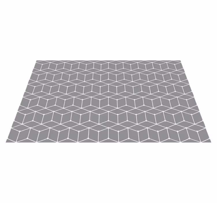 Alfombra exterior vinilo Cubos repetitivos blancos sobre un fondo - TenVinilo