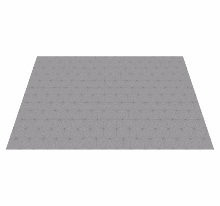 Alfombra vinílica hidráulica motivo geométrico gris - TenVinilo