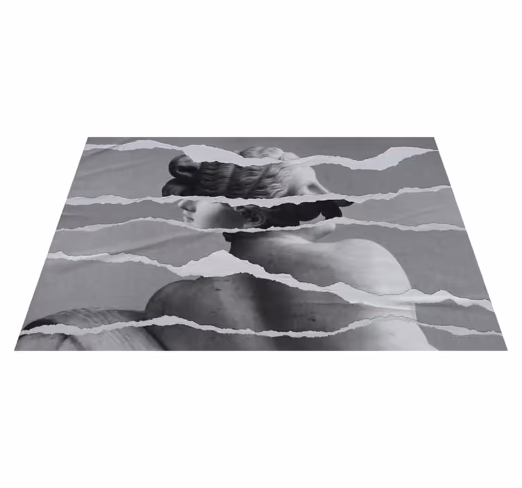 Alfombra vinílica imitación efecto de papel rasgado - TenVinilo