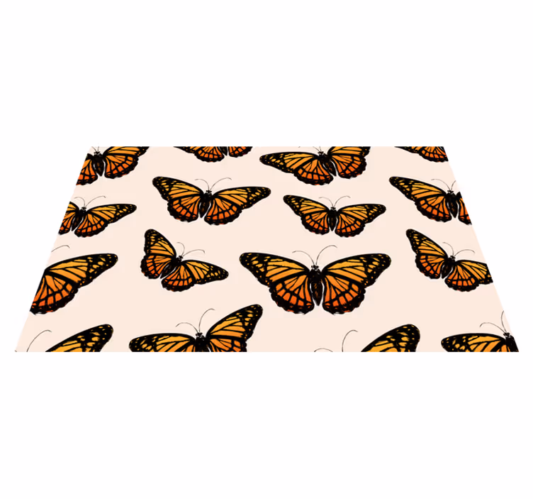 Aflombra vinílica animales motivo de mariposa vibrante - TenVinilo