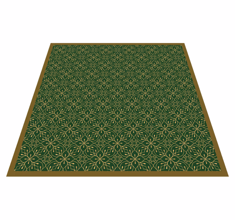 Alfombra vinílica flores elegante motivo botánico - TenVinilo