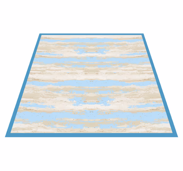 Alfombra vinílica imitación madera falsificación gris y azul - TenVinilo