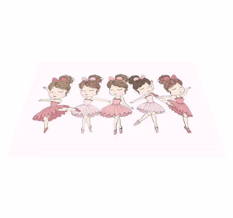 Alfombra vinílica infantil muestra de bailarinas - TenVinilo