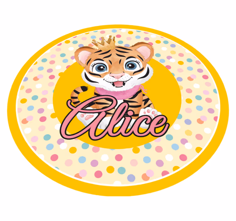 Alfombra vinílica personalizable tigre personalizado - TenVinilo