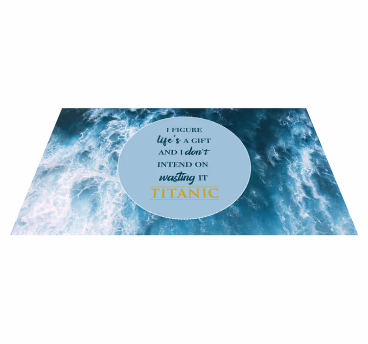 Alfombra vinílica con frase la vida es un regalo - TenVinilo