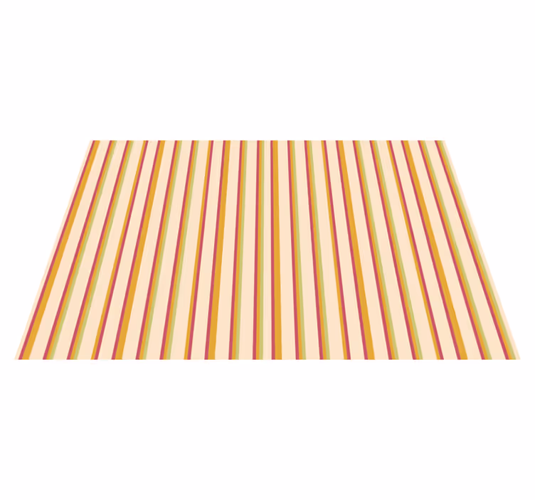 Alfombra vinilo rectangular Patrón de rayas pastel retro - TenVinilo