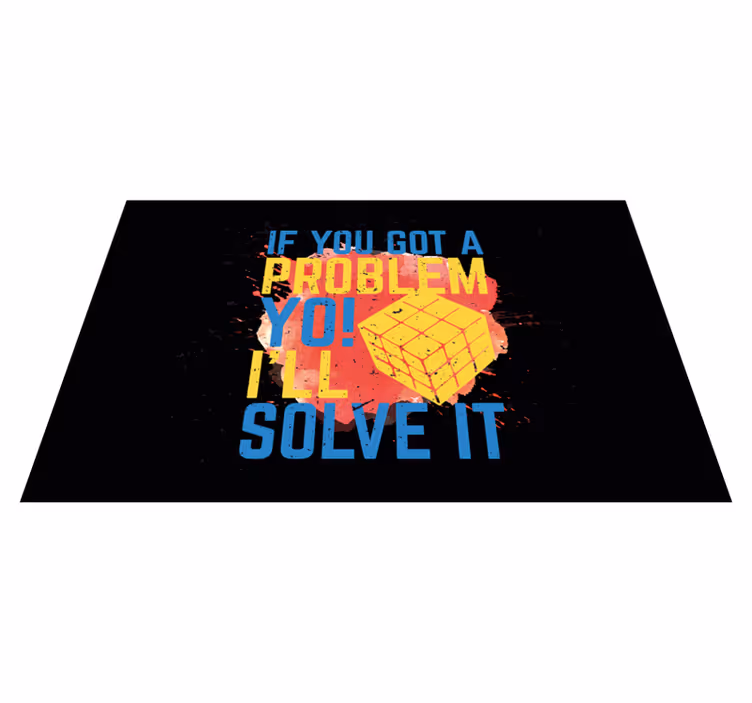 Alfombra vinílica con frase dale vida a tu espacio - TenVinilo