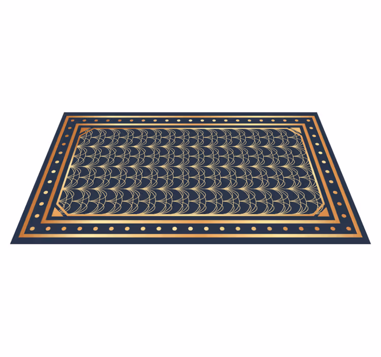 Alfombra de vinilo geométrica Patrón de art deco dorado moderno - TenVinilo