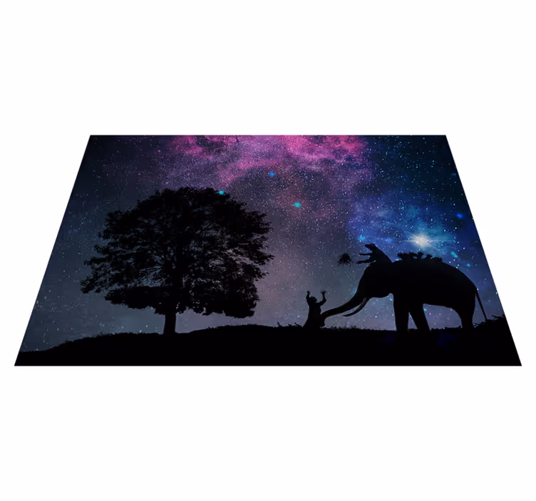 Aflombra vinílica animales aventura cósmica del elefante - TenVinilo