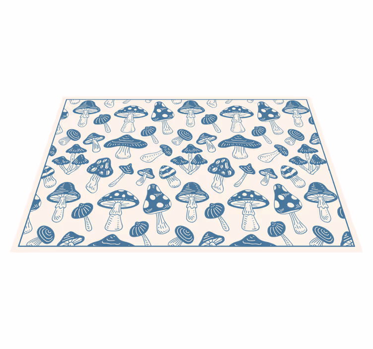 Alfombra vinílica naturaleza elegante estampado de hongos - TenVinilo