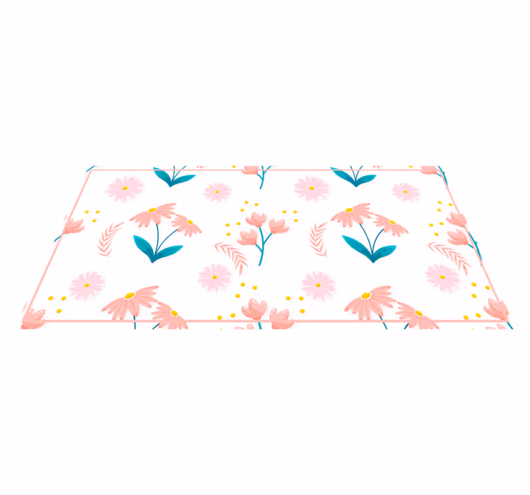 Alfombra vinílica flores floración primaveral floral - TenVinilo