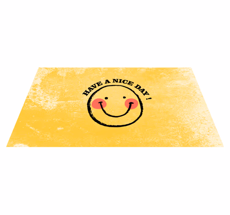 Alfombra vinílica con frase ¡que tenga un lindo día! - TenVinilo