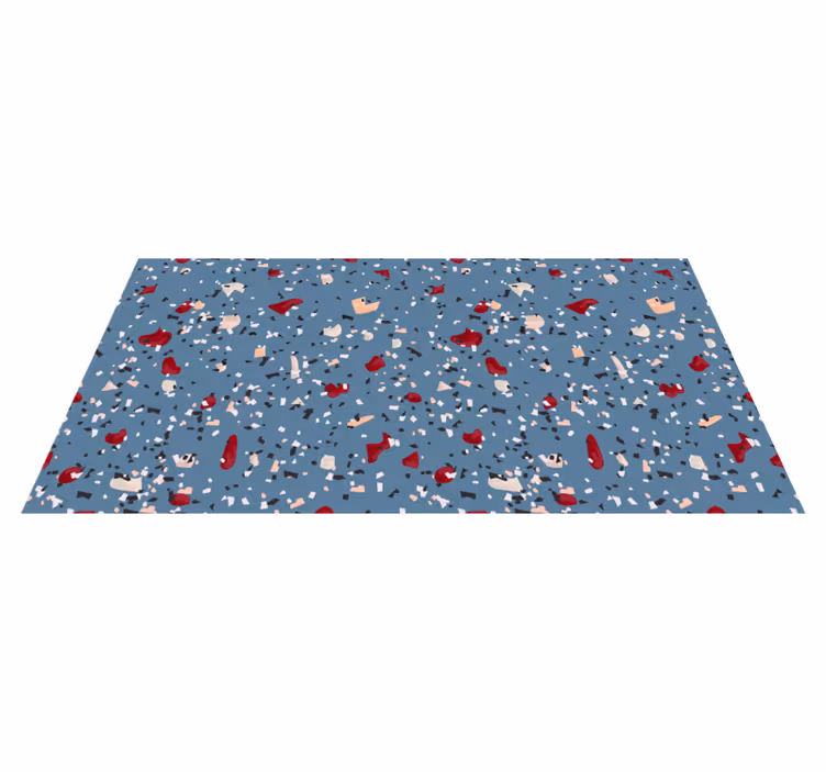 Alfombra vinílica imitación formas coloridas bold - TenVinilo