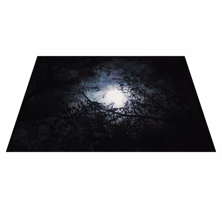 Alfombra vinílica naturaleza bosque lunar tenebroso - TenVinilo