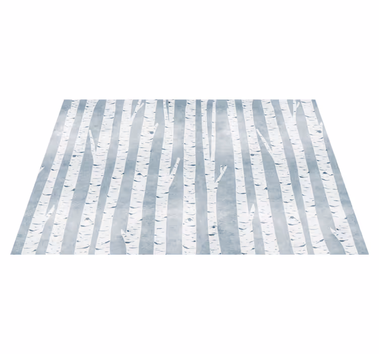Alfombra vinílica naturaleza patrón de abedul - TenVinilo
