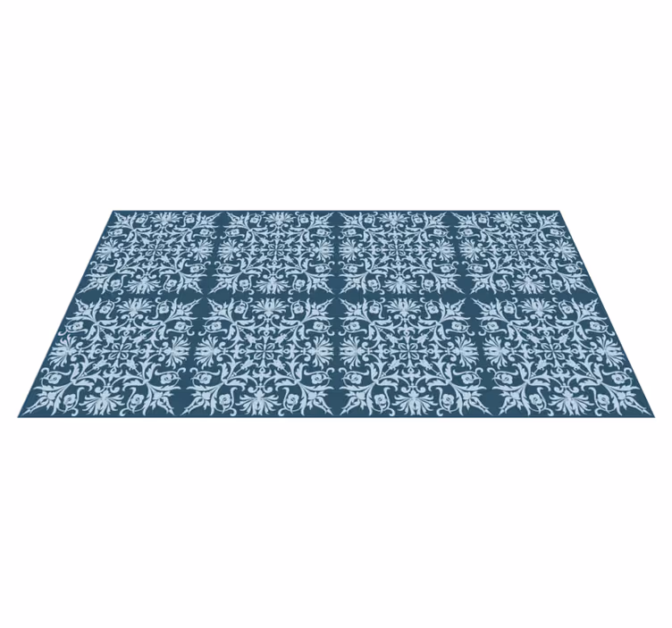Alfombra vinílica flores plano de patrón floral - TenVinilo