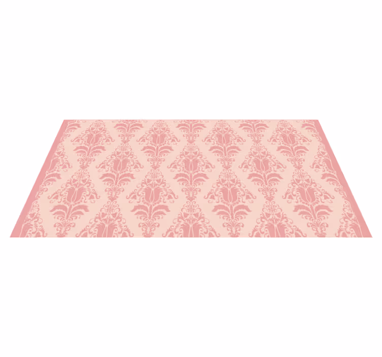 Alfombra vinílica recibidor elegante motivo rosa - TenVinilo