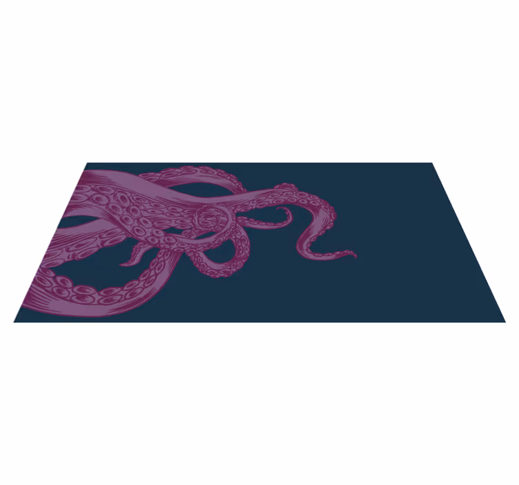 Aflombra vinílica animales superposición de adorno de pulpo - TenVinilo