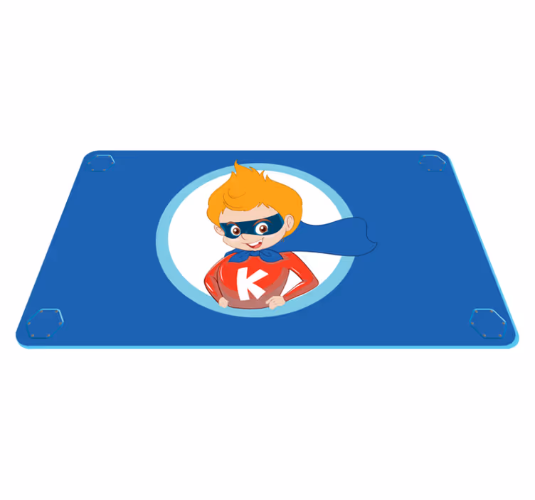 Alfombra vinílica infantil Superhéroe sonriendo - TenVinilo