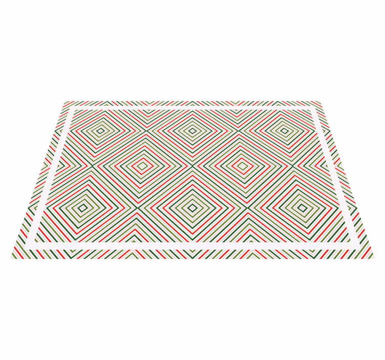 Alfombra vinílica geométrica patrón geométrico de diamantes - TenVinilo