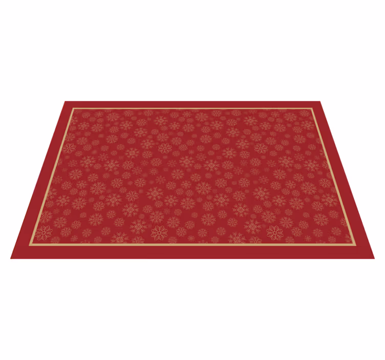 Alfombra vinílica navidad patrón de copo de nieve festivo - TenVinilo