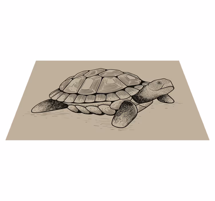 Aflombra vinílica animales tortuga ilustración - TenVinilo