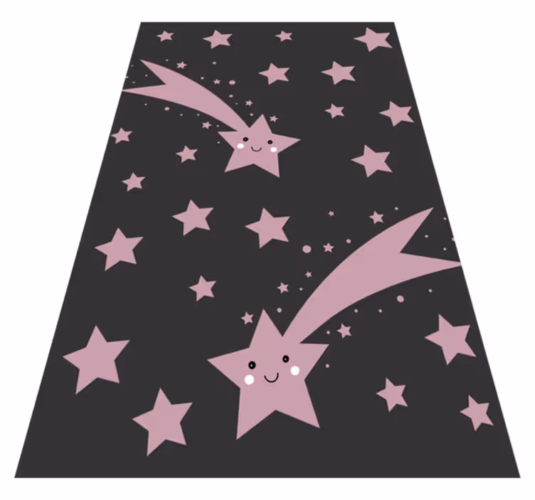 Alfombra vinílica estrellas estrellas fugaces celestiales - TenVinilo