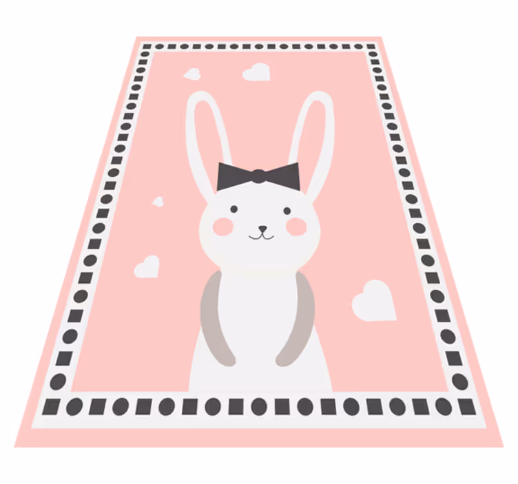 Alfombra vinílica bebé decoración infantil de conejitos - TenVinilo