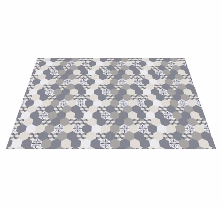 Alfombra vinílica azulejos azulejo geométrico - TenVinilo