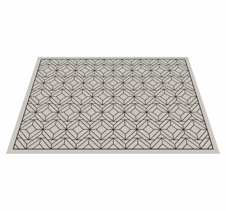 Alfombra vinílica baño alfombra de baño geométrica - TenVinilo