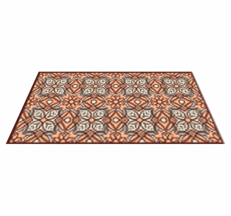 Alfombra vinílica geométrica patrón simétrico - TenVinilo