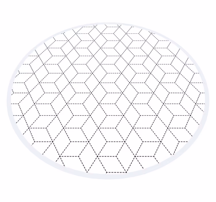 Alfombra vinílica geométrica patrón hexagonal contorneado - TenVinilo