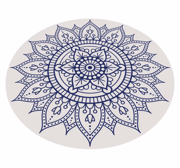 Alfombra vinílica circular mandala - TenVinilo