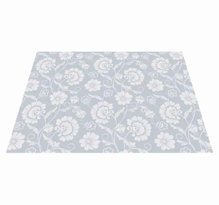 Alfombra vinilo flores Patrón floral elegante - TenVinilo