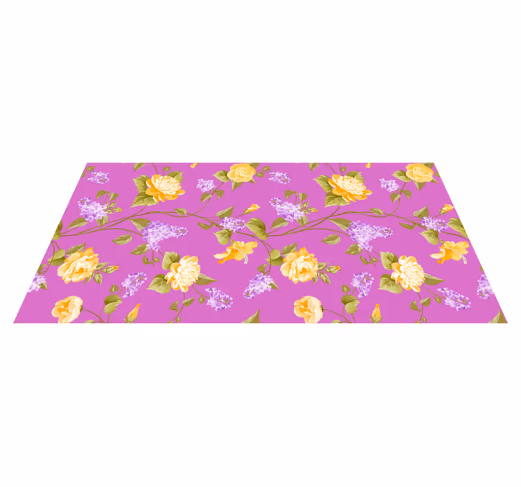 Alfombra vinilo flores patrón de flores en flor - TenVinilo