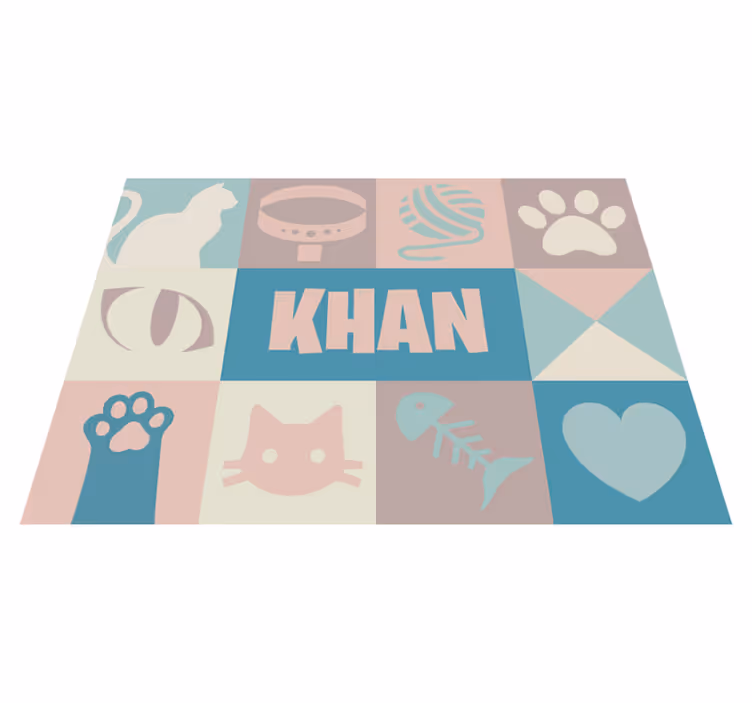 Aflombra vinílica animales Gatos personalizados - TenVinilo