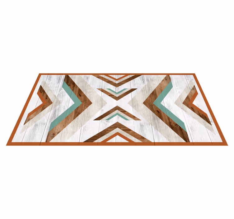 Alfombra vinílica dormitorio textura de madera chevron - TenVinilo