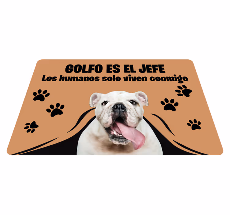 Alfombra vinílica recibidor foto personalizada mascota es - TenVinilo