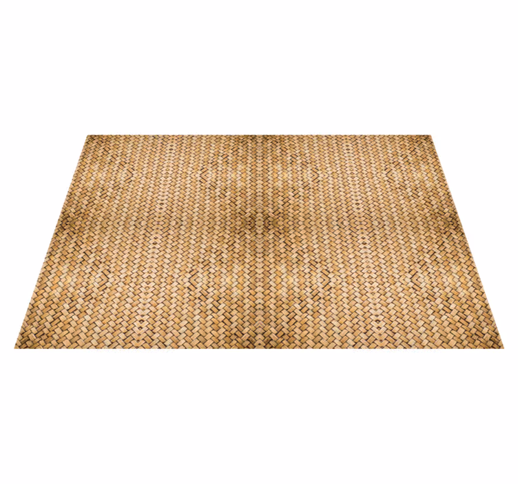 Alfombra vinilo baño bambú tejidoBambú tejido - TenVinilo