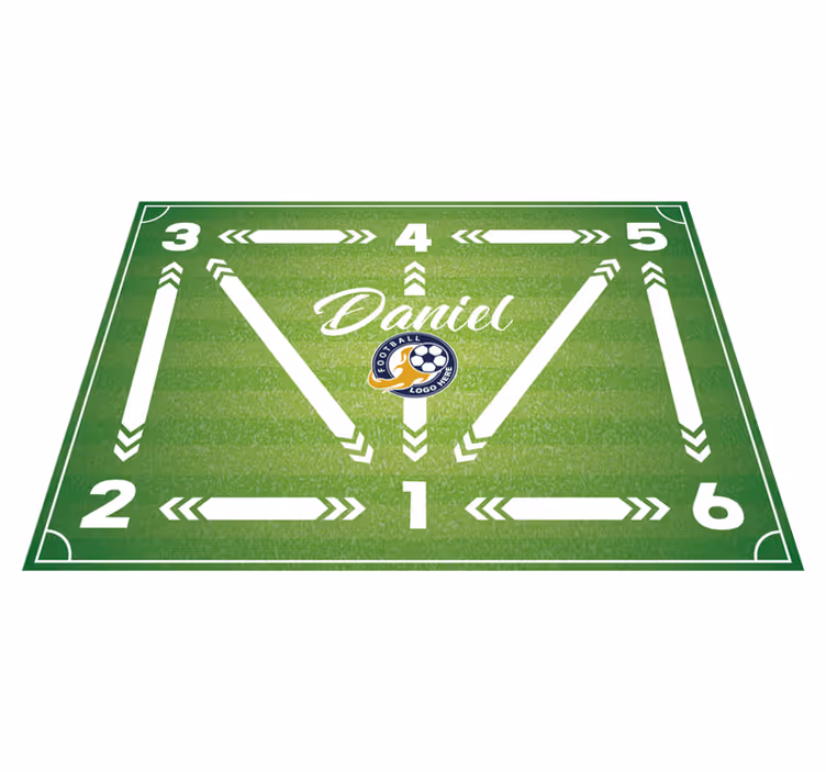 Alfombra vinilo rectangular entrenamiento de fútbol - TenVinilo