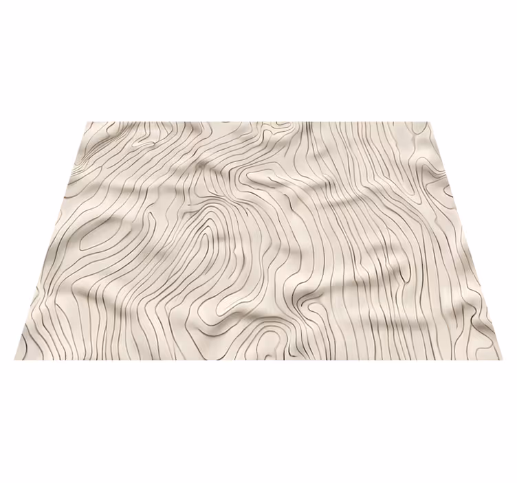Alfombra vinílica beige lineas abstractas - TenVinilo
