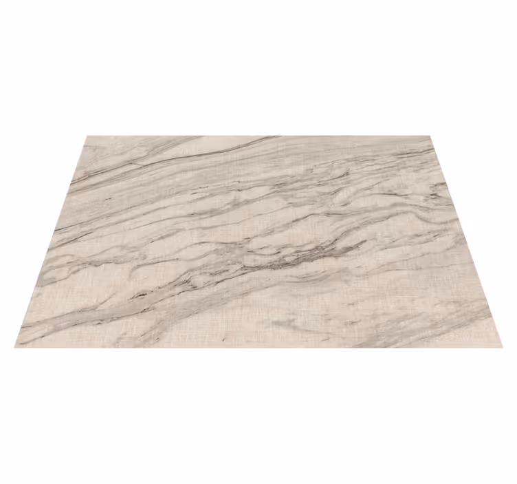 Alfombra vinílica imitación mármol tonos marfil con negro - TenVinilo